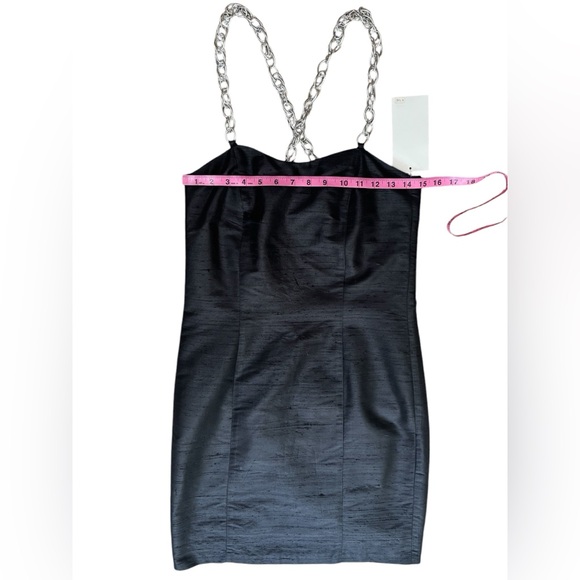 New With Tags-Karen Warren Black Silk Cocktail Dress—Size 4 - Picture 6 of 7
